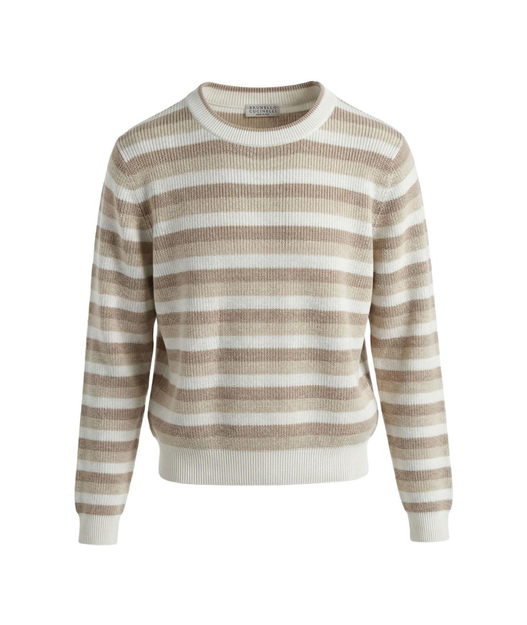 BRUNELLO CUCINELLI Белый хлопковый джемпер / свитер, фото 1