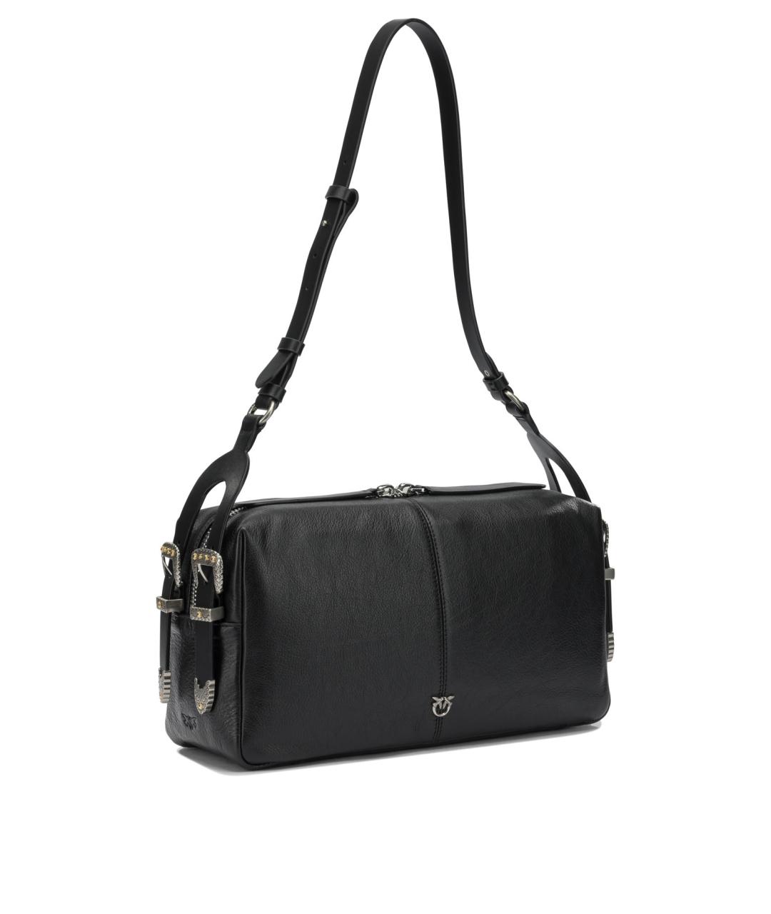 PINKO Черная кожаная сумка через плечо, фото 2