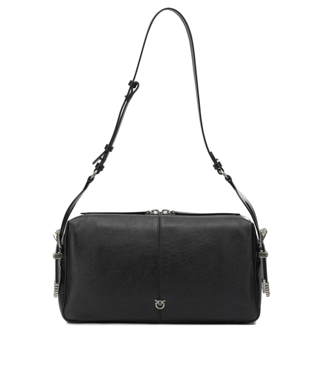 PINKO Черная кожаная сумка через плечо, фото 1