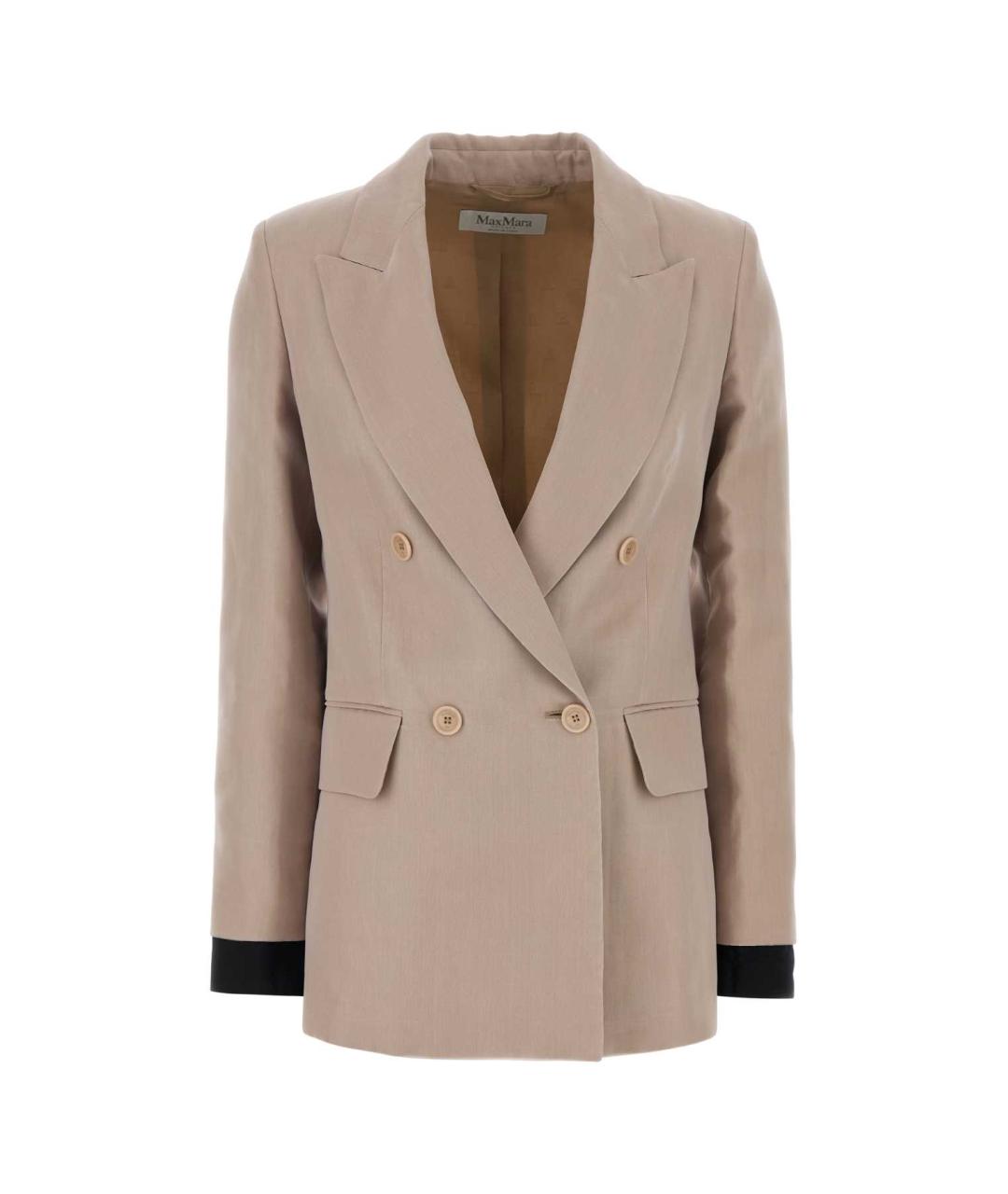 MAX MARA Розовый полиэстеровый жакет/пиджак, фото 1