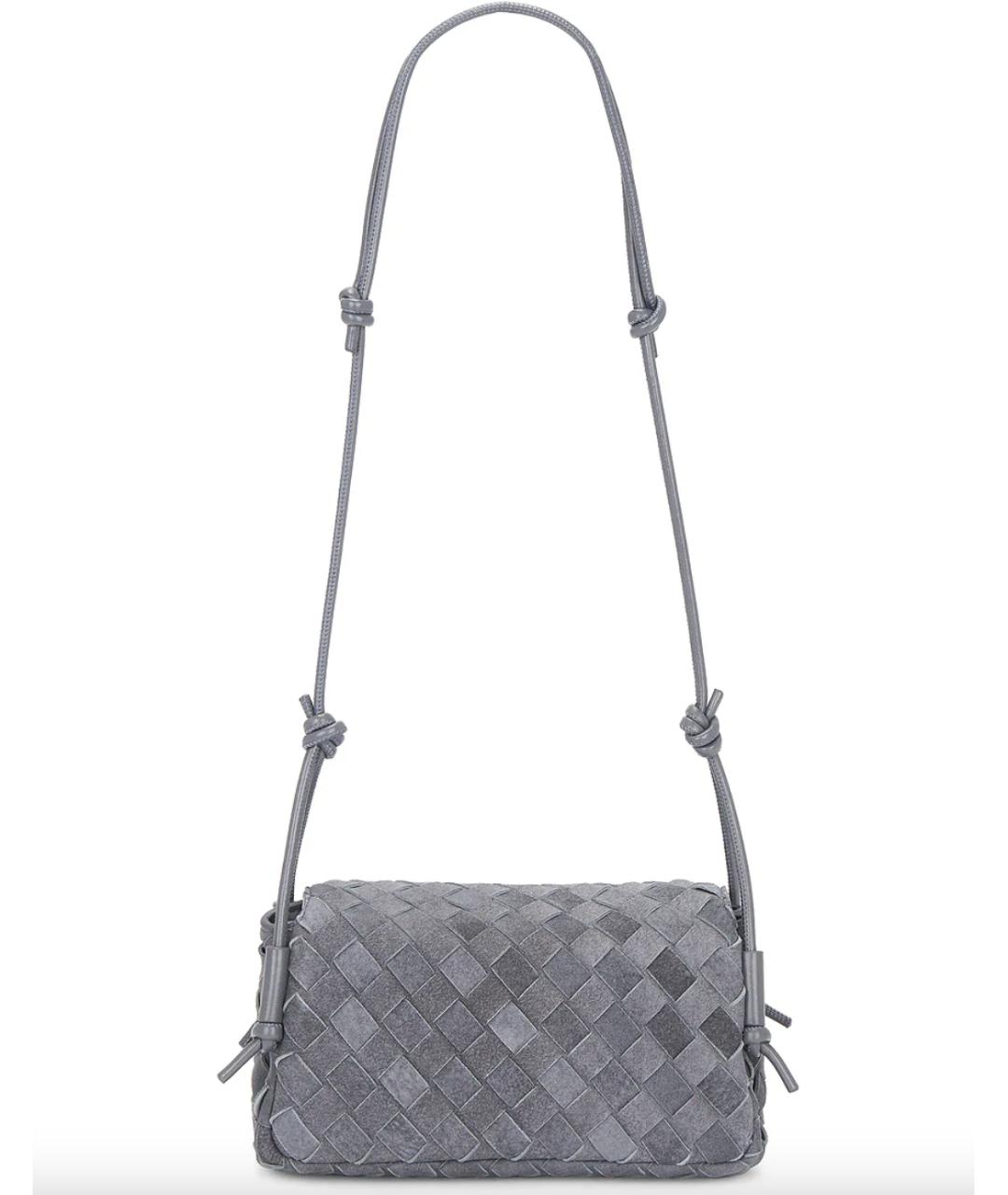 BOTTEGA VENETA Серая замшевая сумка через плечо, фото 2