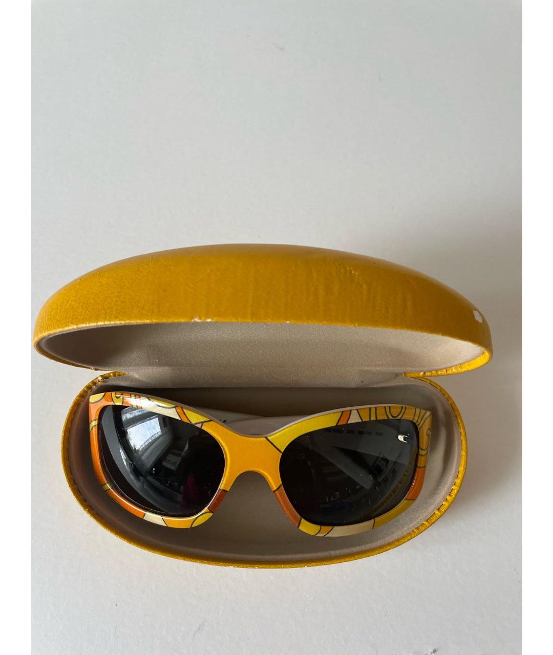 DOLCE&GABBANA Желтые пластиковые солнцезащитные очки, фото 4