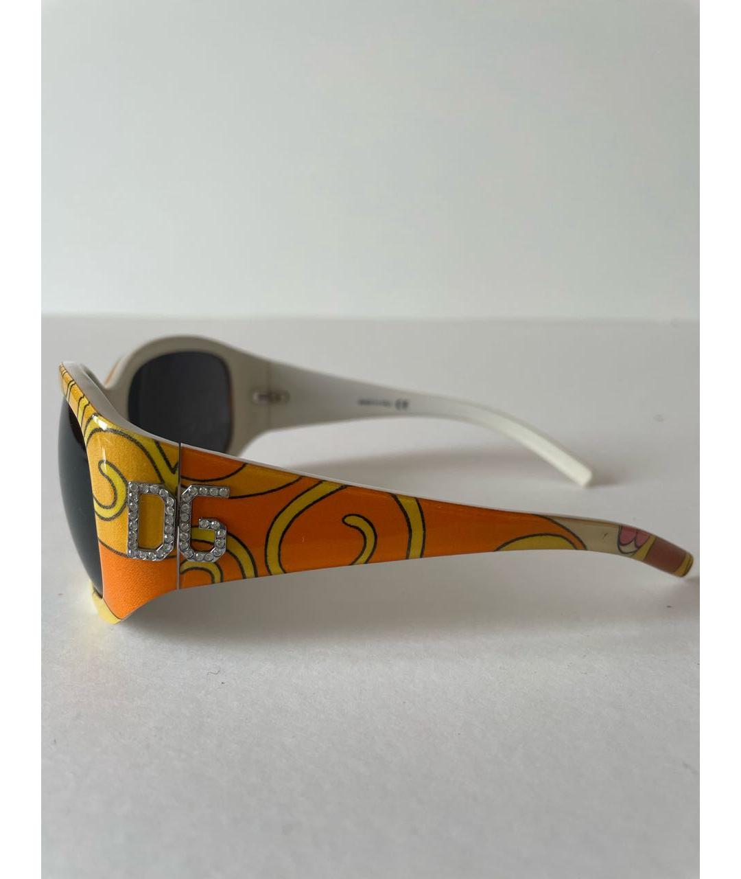 DOLCE&GABBANA Желтые пластиковые солнцезащитные очки, фото 7