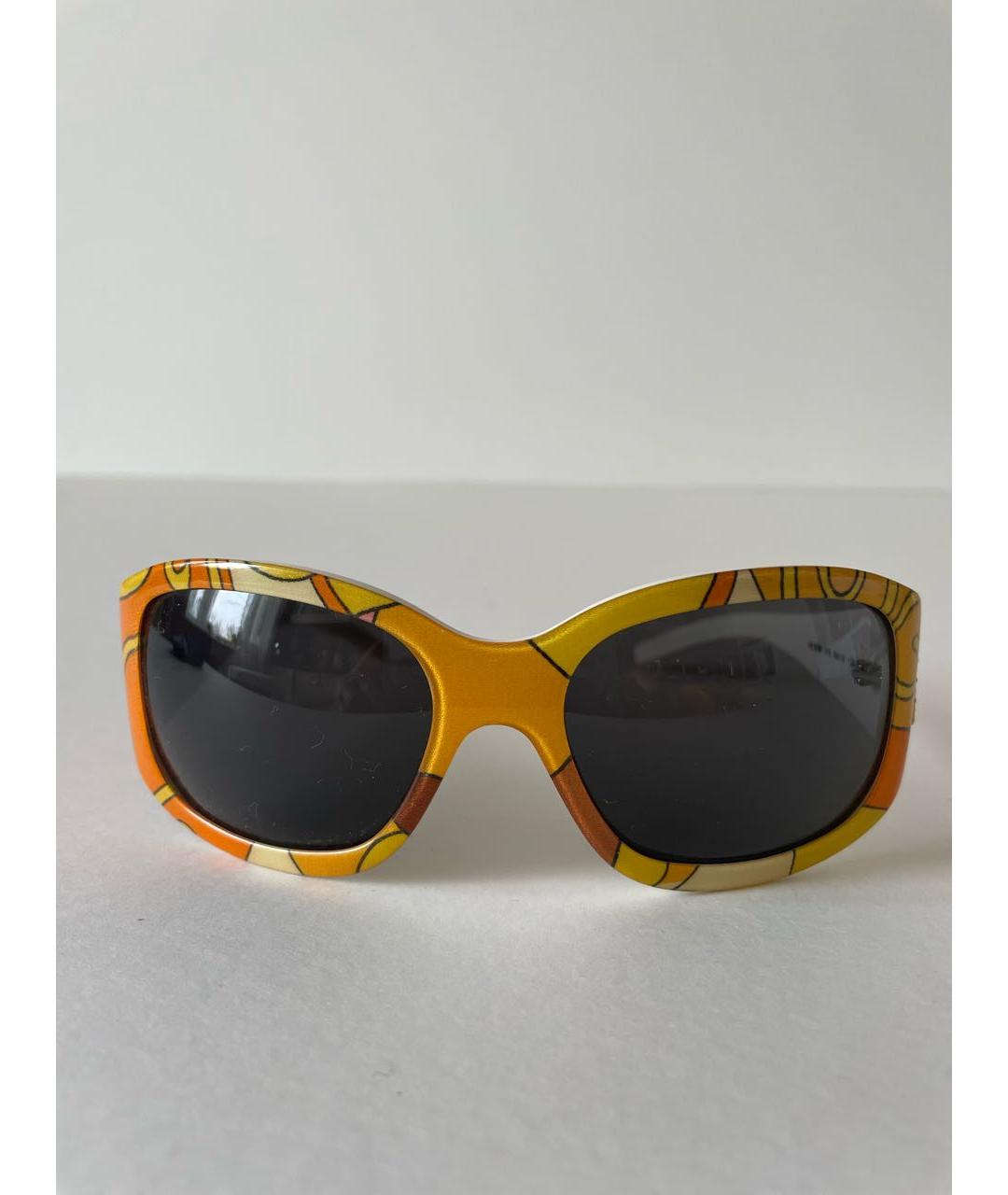 DOLCE&GABBANA Желтые пластиковые солнцезащитные очки, фото 9