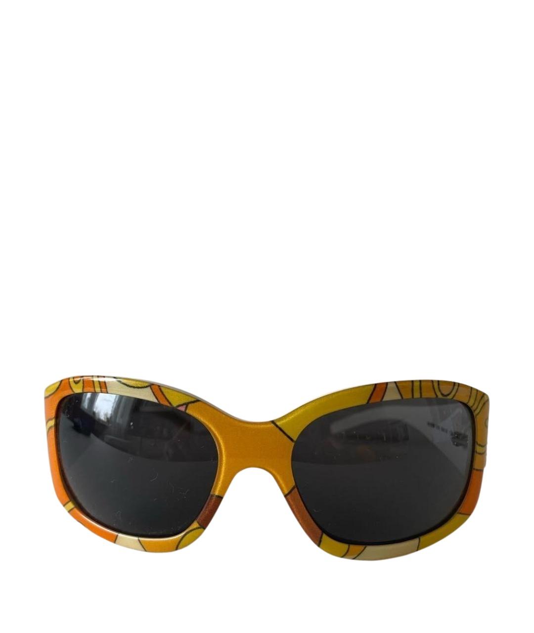 DOLCE&GABBANA Желтые пластиковые солнцезащитные очки, фото 1