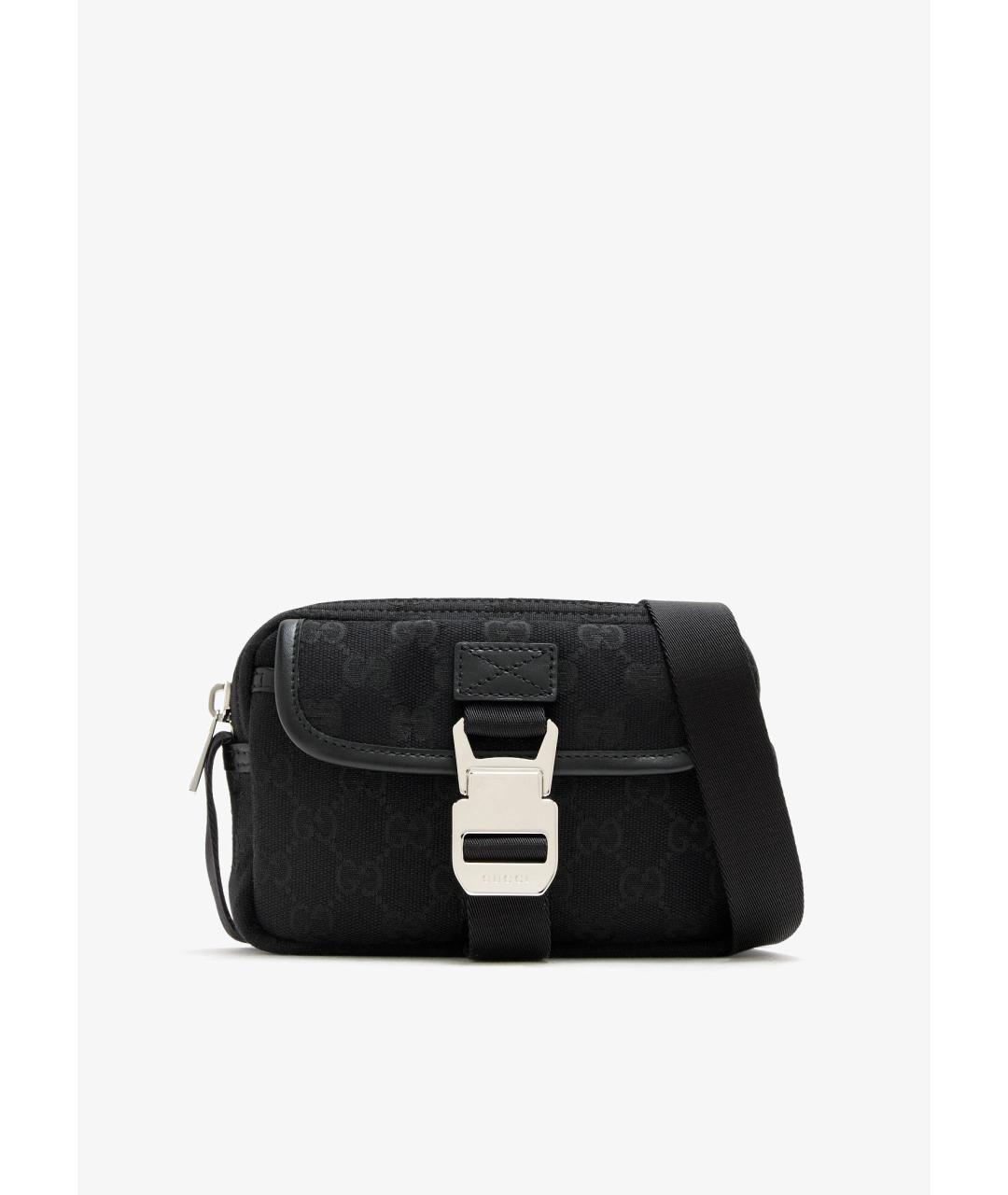 GUCCI Черная тканевая сумка на плечо, фото 3