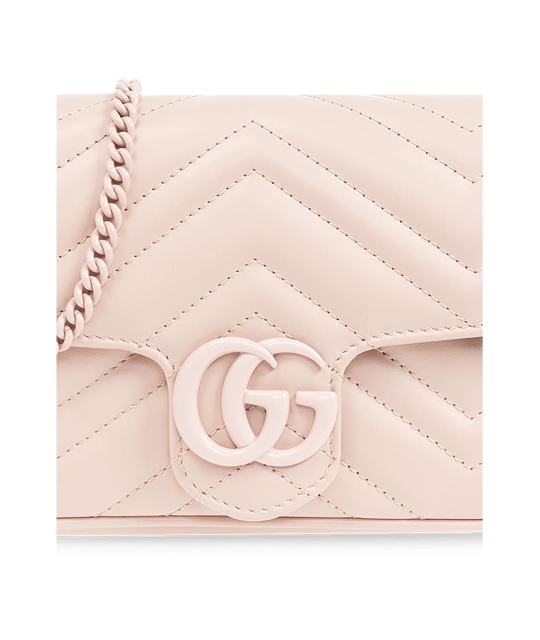 GUCCI Розовая кожаная сумка через плечо, фото 3