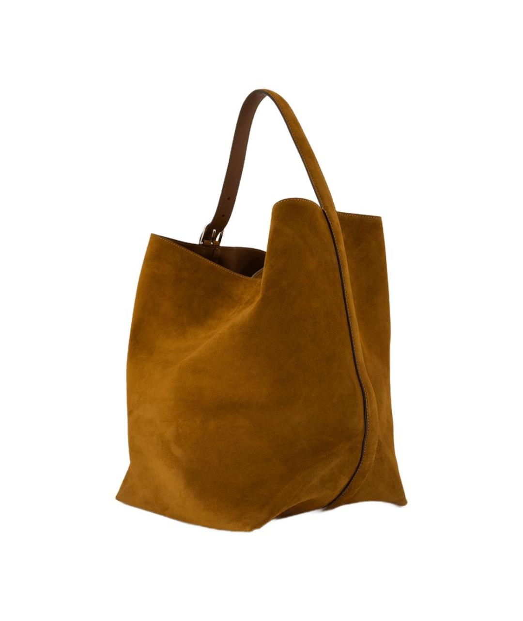 TOTEME Коричневая замшевая сумка тоут, фото 2