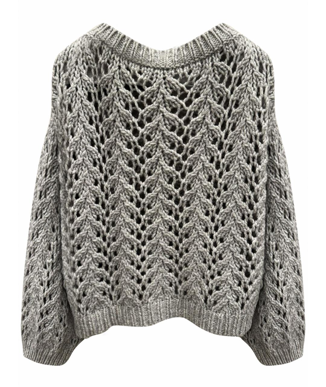 BRUNELLO CUCINELLI Серый шерстяной джемпер / свитер, фото 1