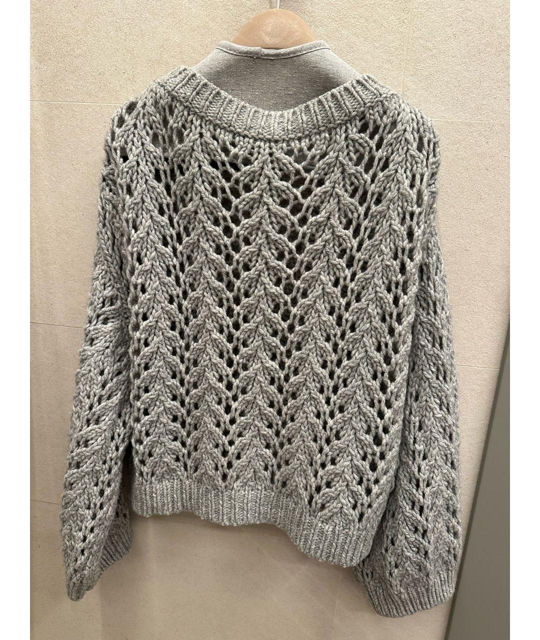 BRUNELLO CUCINELLI Серый шерстяной джемпер / свитер, фото 6