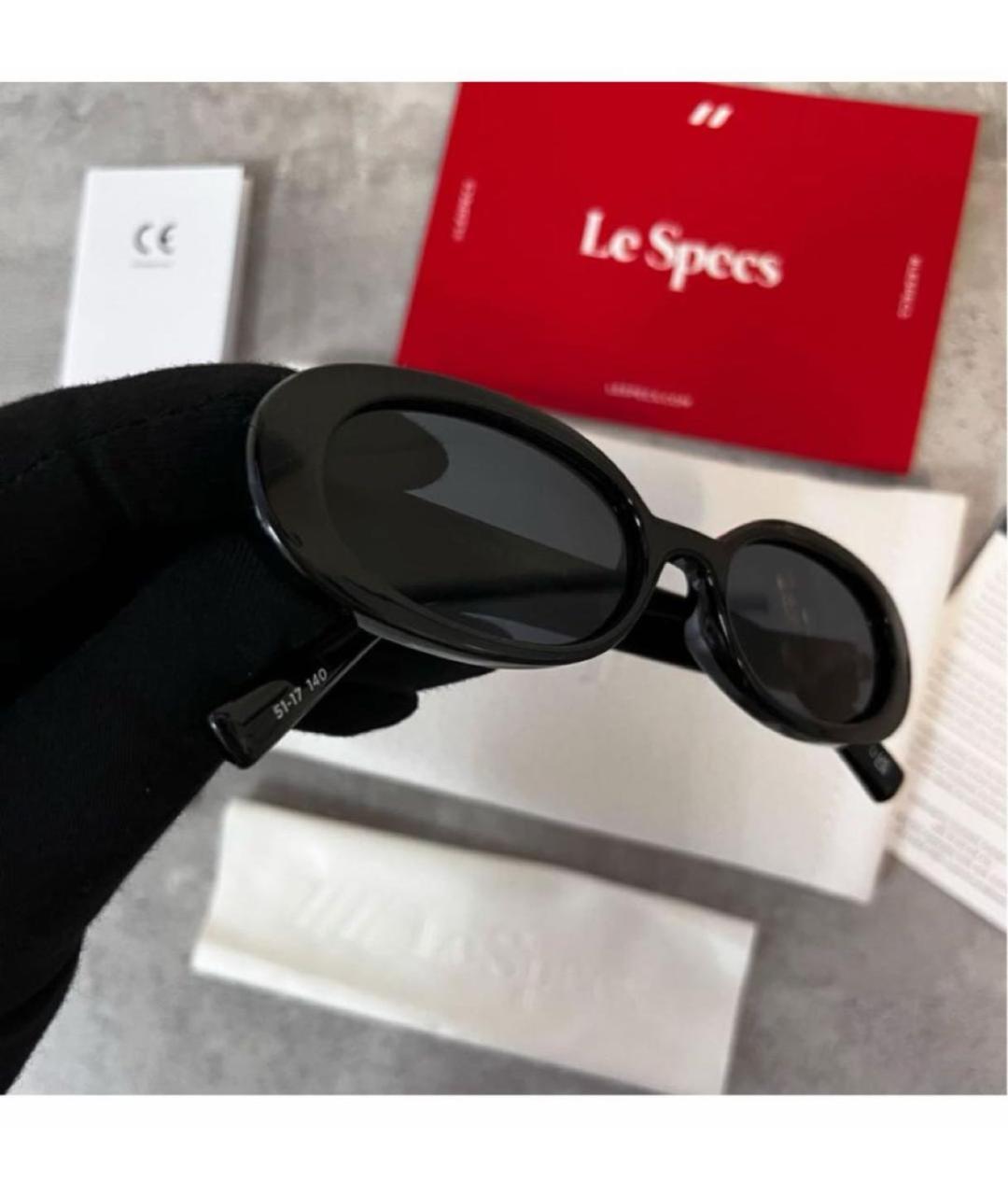 LE SPECS Черные пластиковые солнцезащитные очки, фото 5