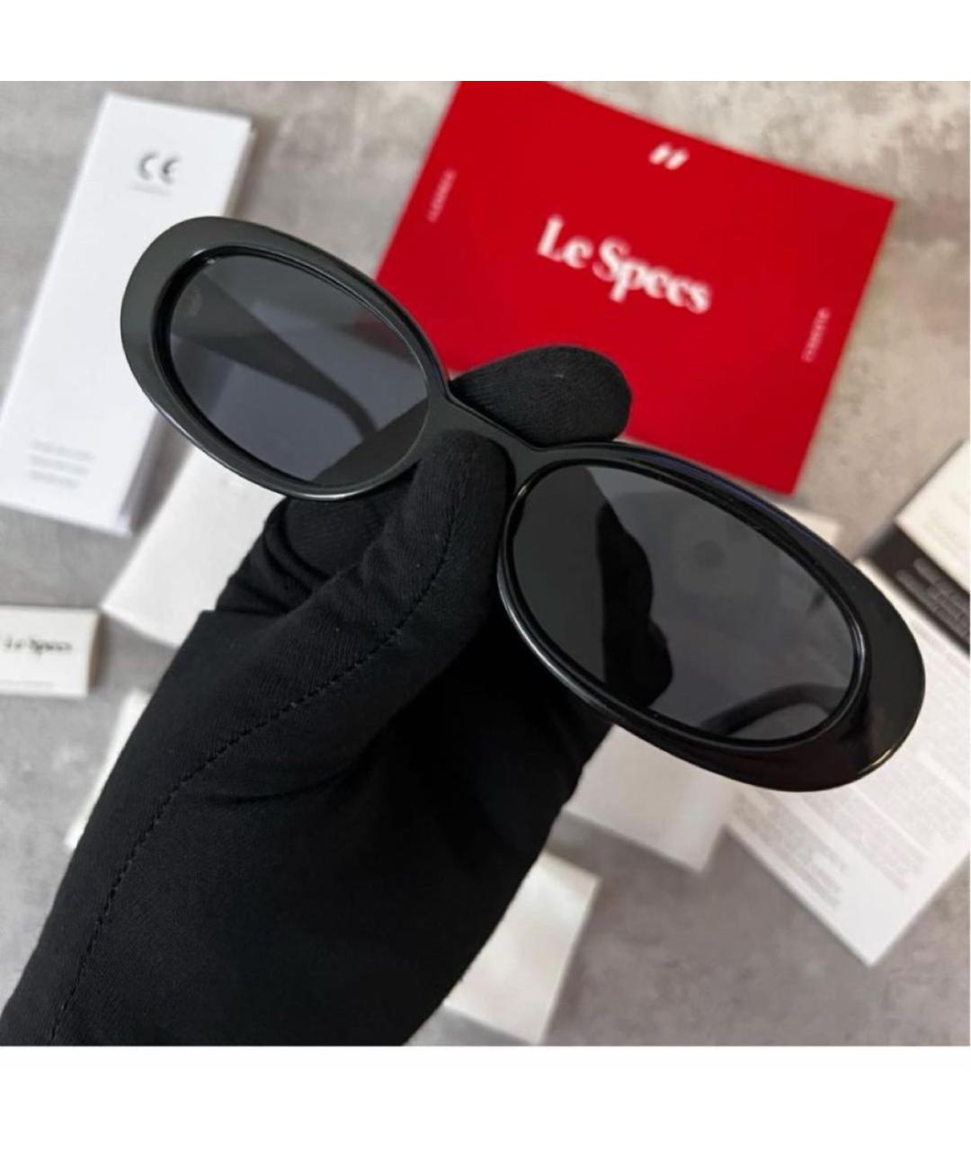 LE SPECS Черные пластиковые солнцезащитные очки, фото 8