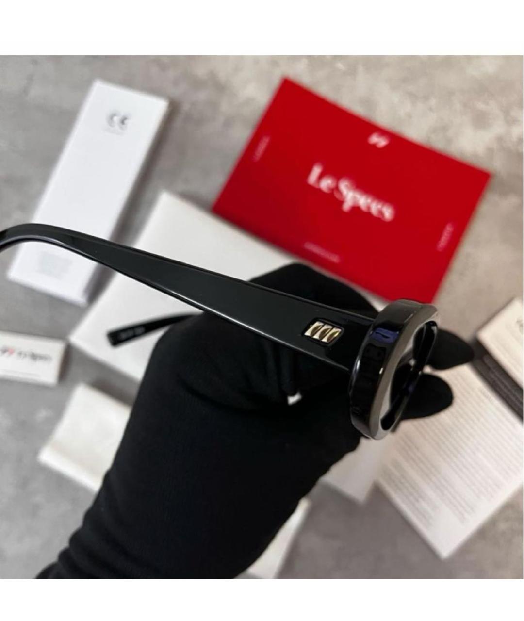 LE SPECS Черные пластиковые солнцезащитные очки, фото 6