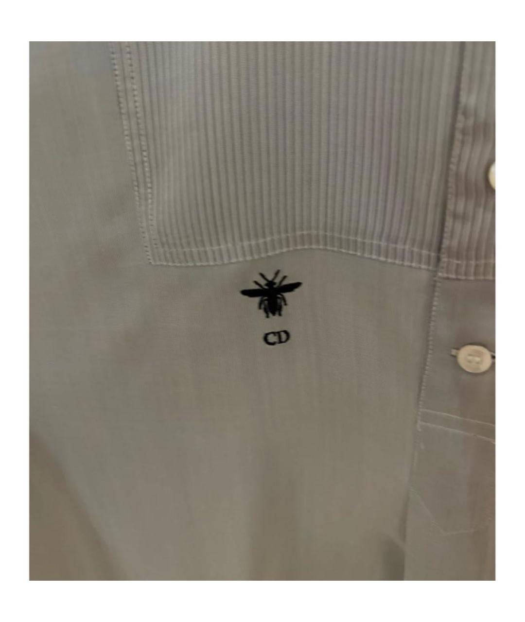 CHRISTIAN DIOR Голубая шелковая блузы, фото 4