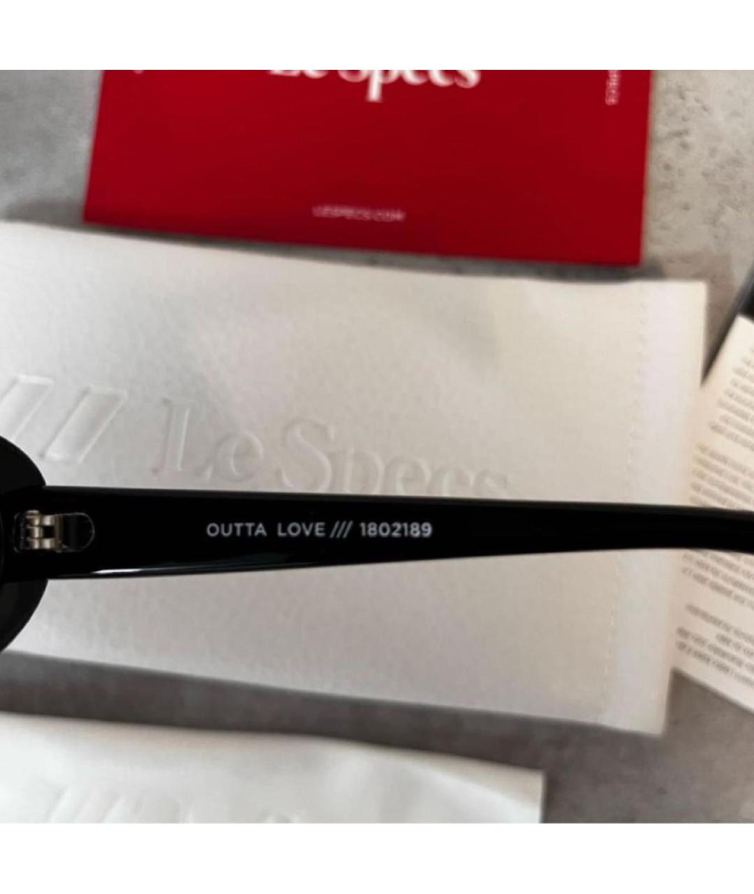 LE SPECS Черные пластиковые солнцезащитные очки, фото 7