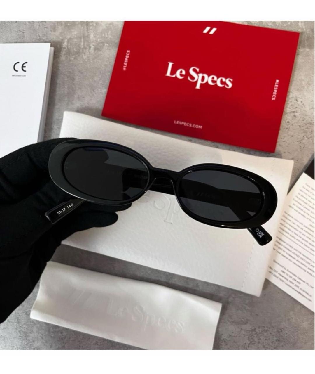 LE SPECS Черные пластиковые солнцезащитные очки, фото 4