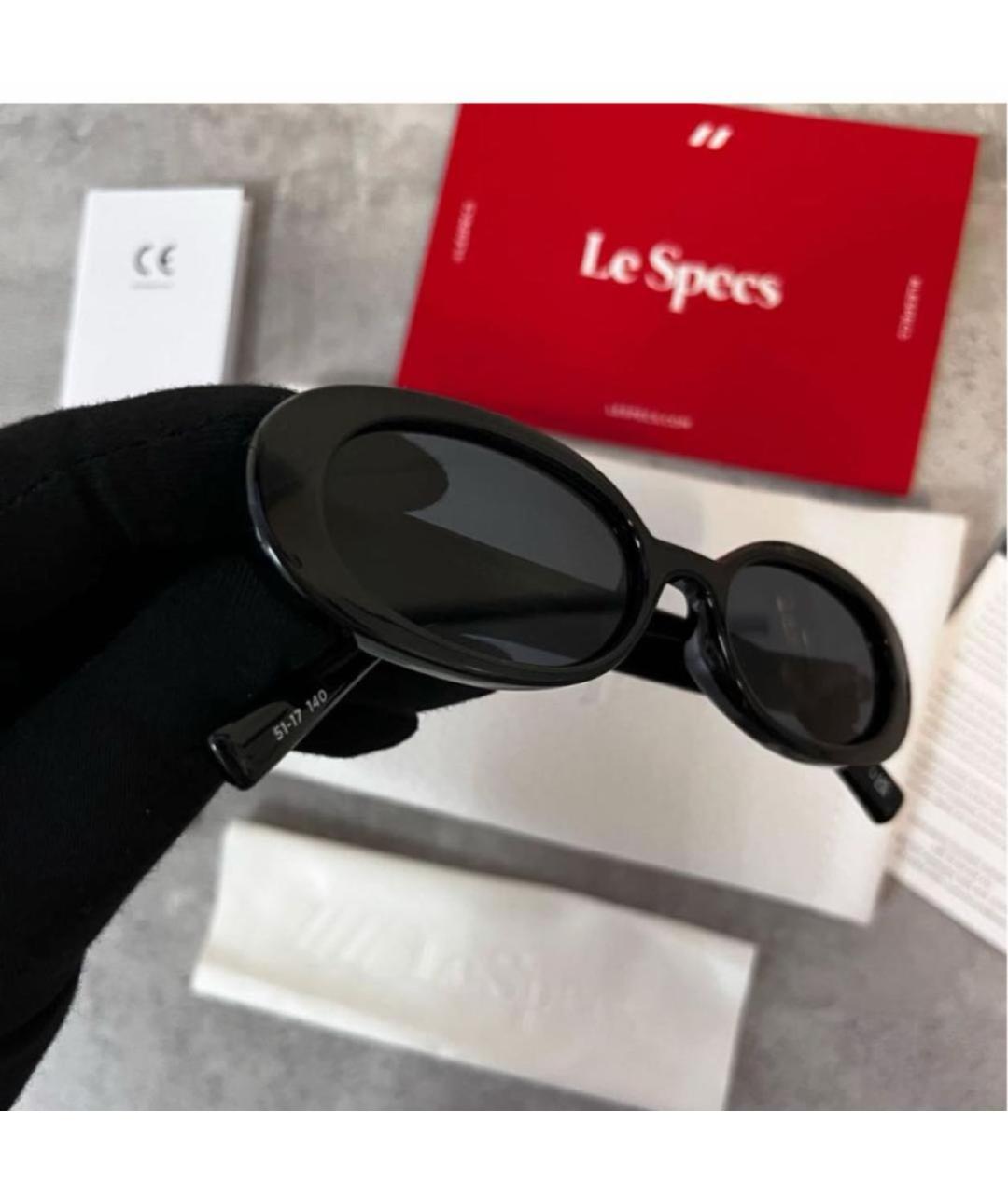 LE SPECS Черные пластиковые солнцезащитные очки, фото 5