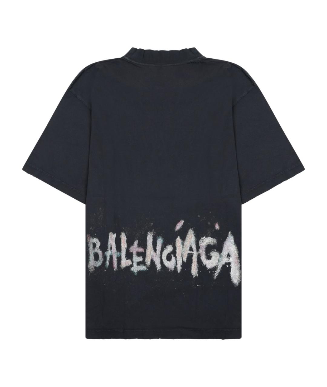 BALENCIAGA Черная футболка, фото 2