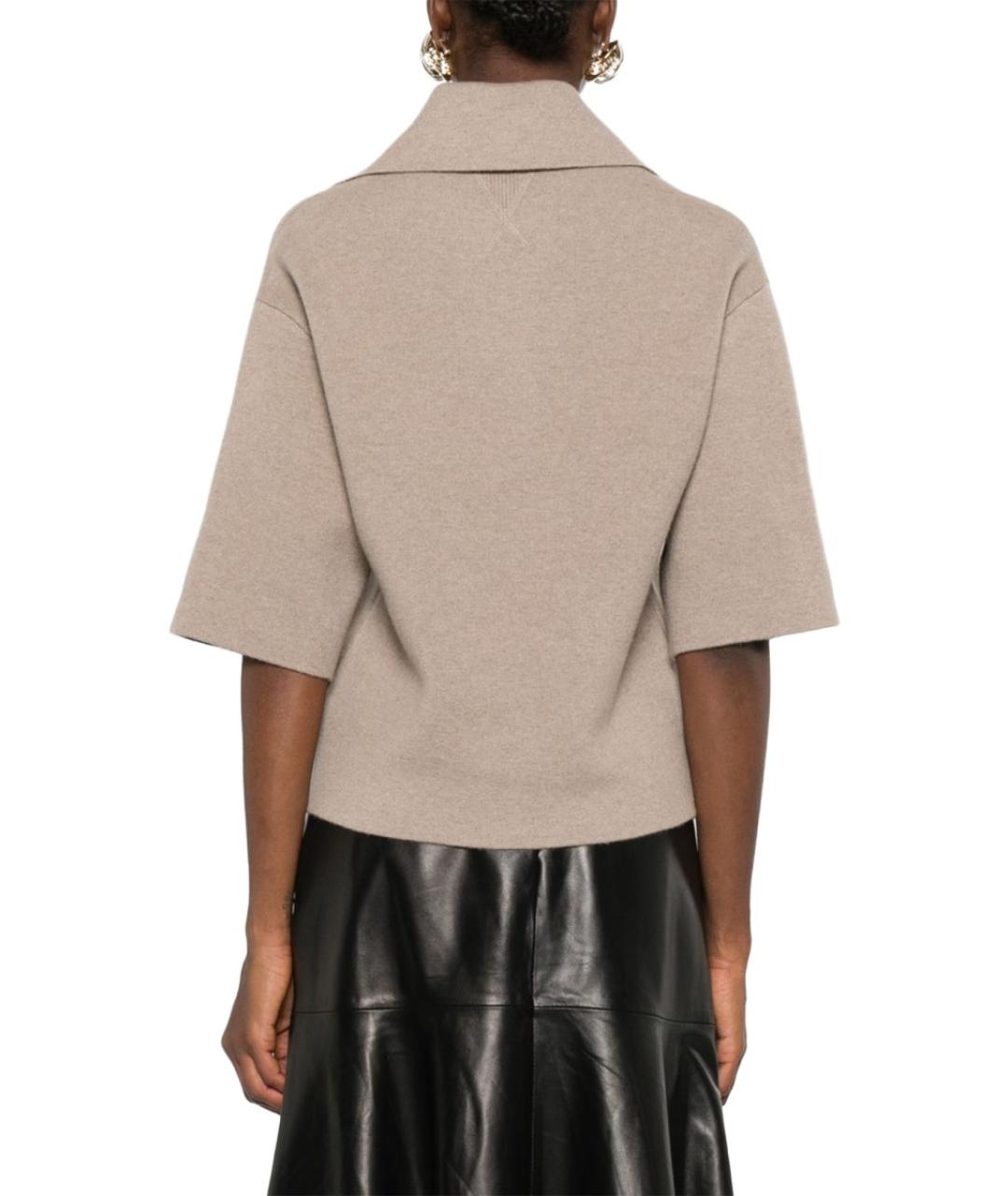 BOTTEGA VENETA Бежевая кашемировая футболка, фото 5