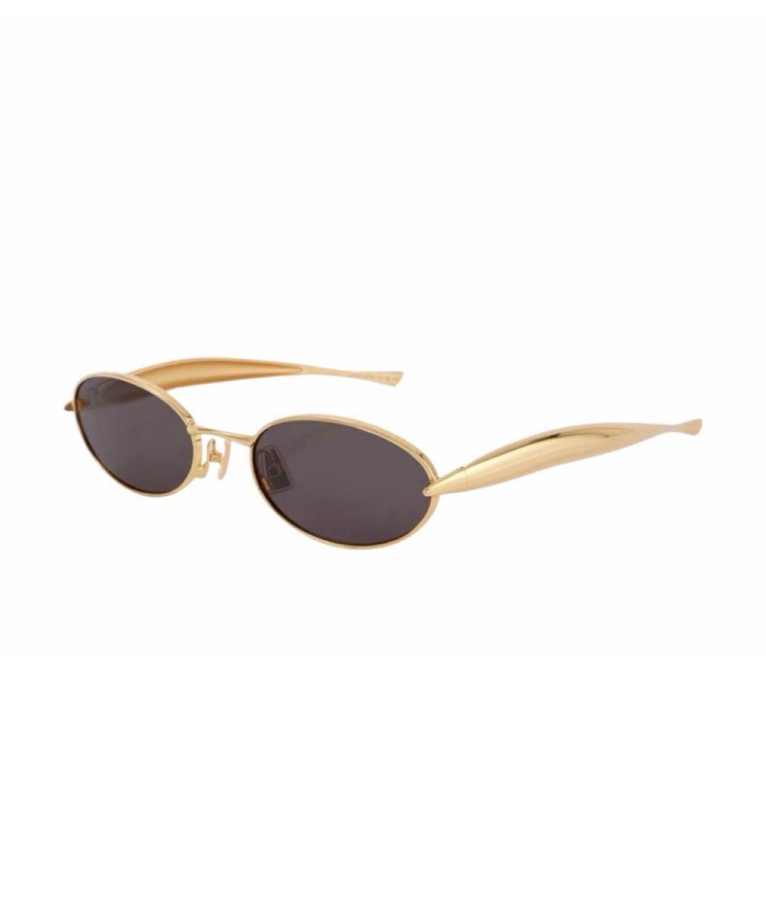 BOTTEGA VENETA Черные металлические солнцезащитные очки, фото 1