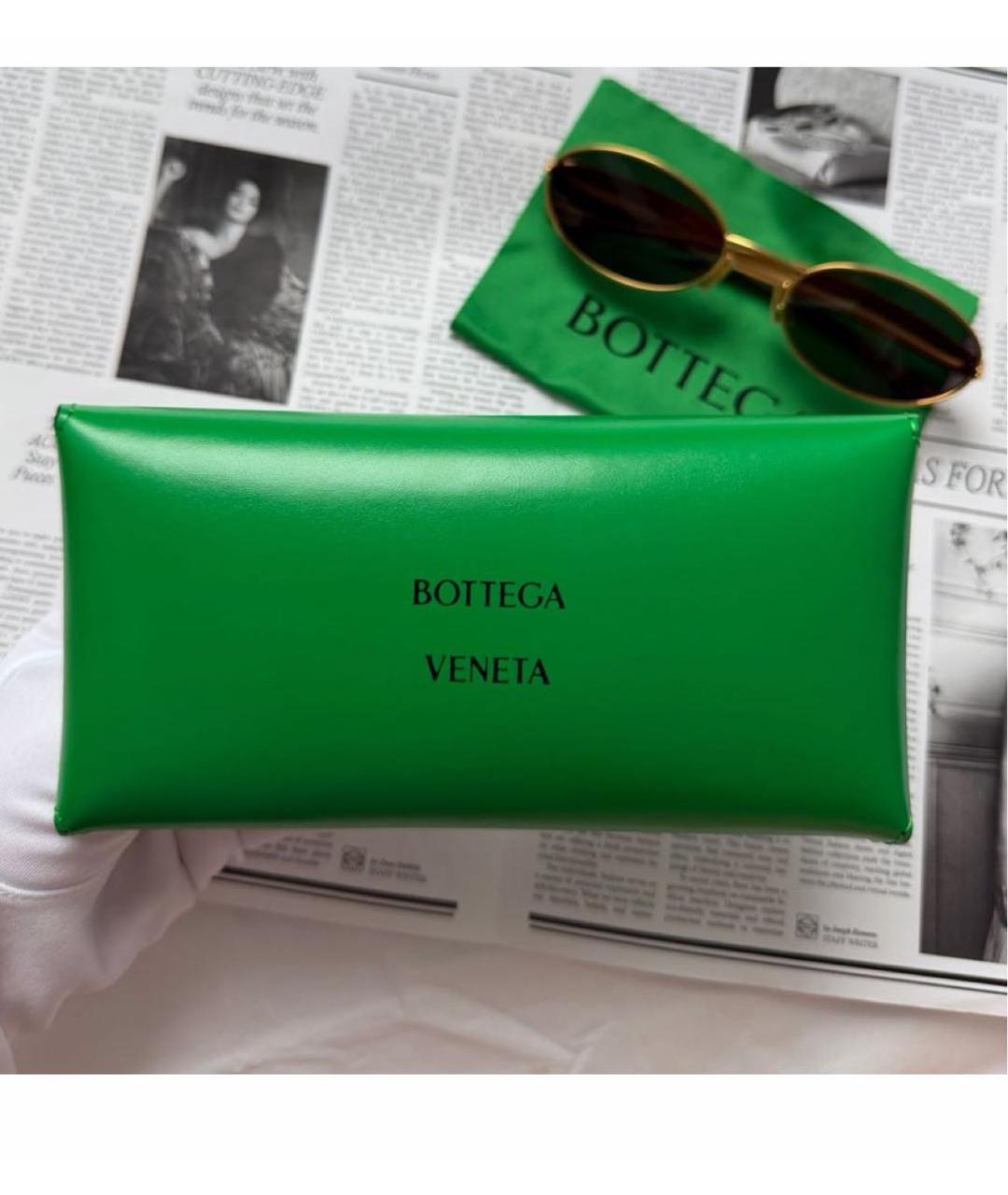 BOTTEGA VENETA Черные металлические солнцезащитные очки, фото 7