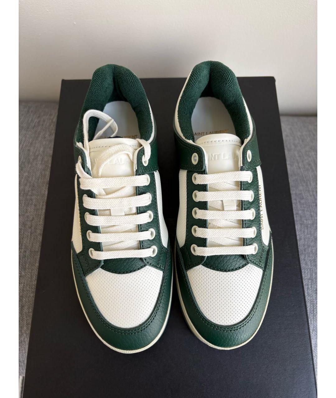 SAINT LAURENT Белые кожаные кеды, фото 2