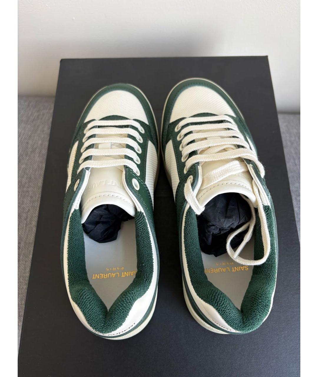 SAINT LAURENT Белые кожаные кеды, фото 3