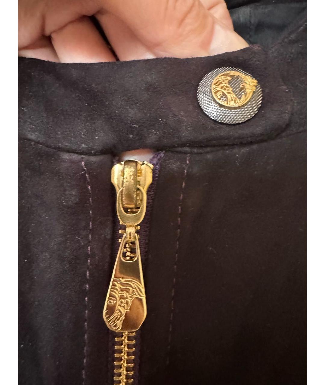 VERSACE COLLECTION Коричневая замшевая куртка, фото 5