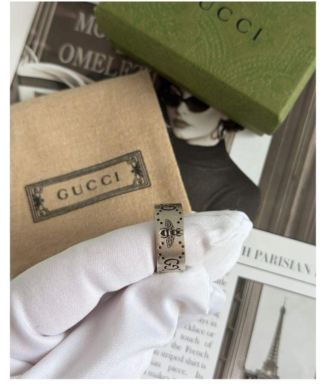 GUCCI Серебряное серебряное кольцо, фото 6