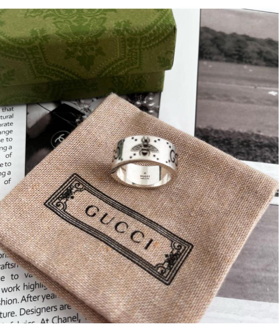 GUCCI Серебряное серебряное кольцо, фото 3