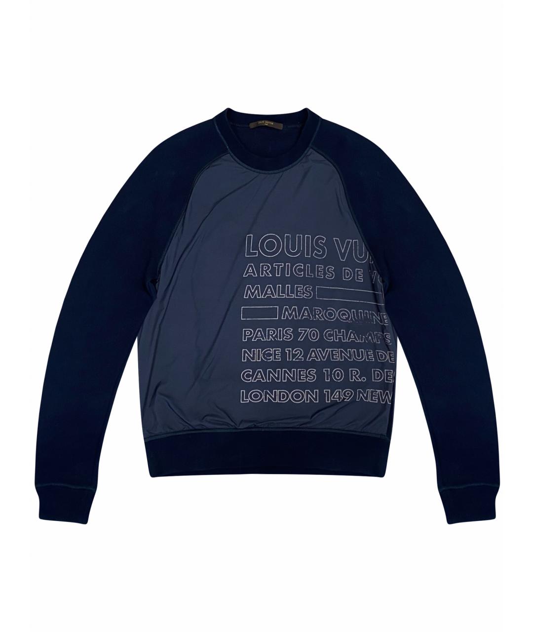 LOUIS VUITTON Темно-синий хлопковый джемпер / свитер, фото 1