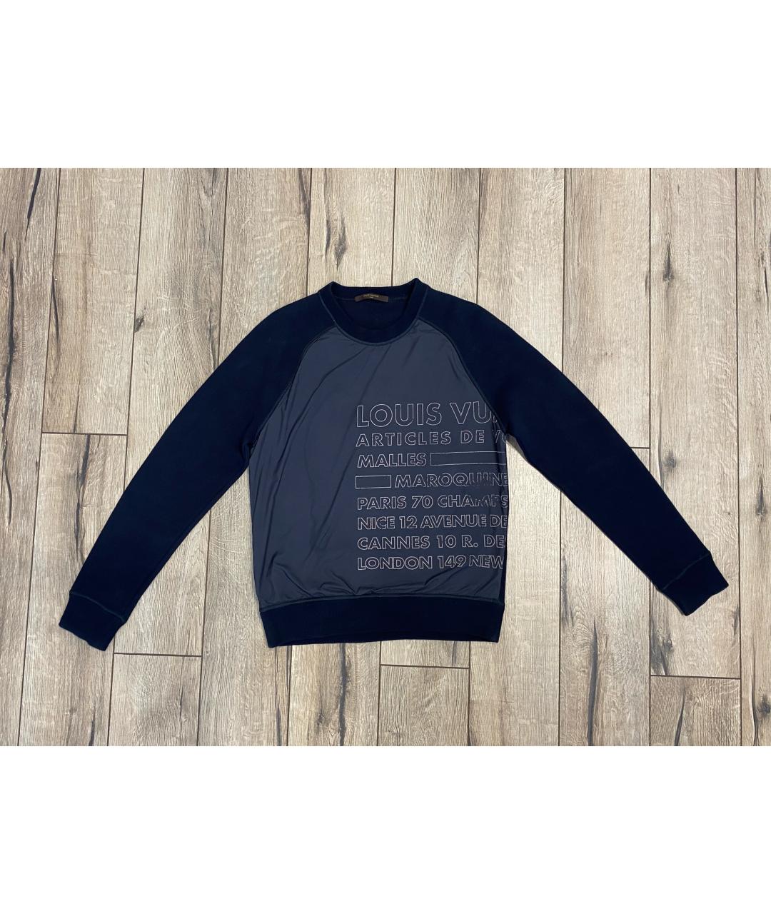 LOUIS VUITTON Темно-синий хлопковый джемпер / свитер, фото 4