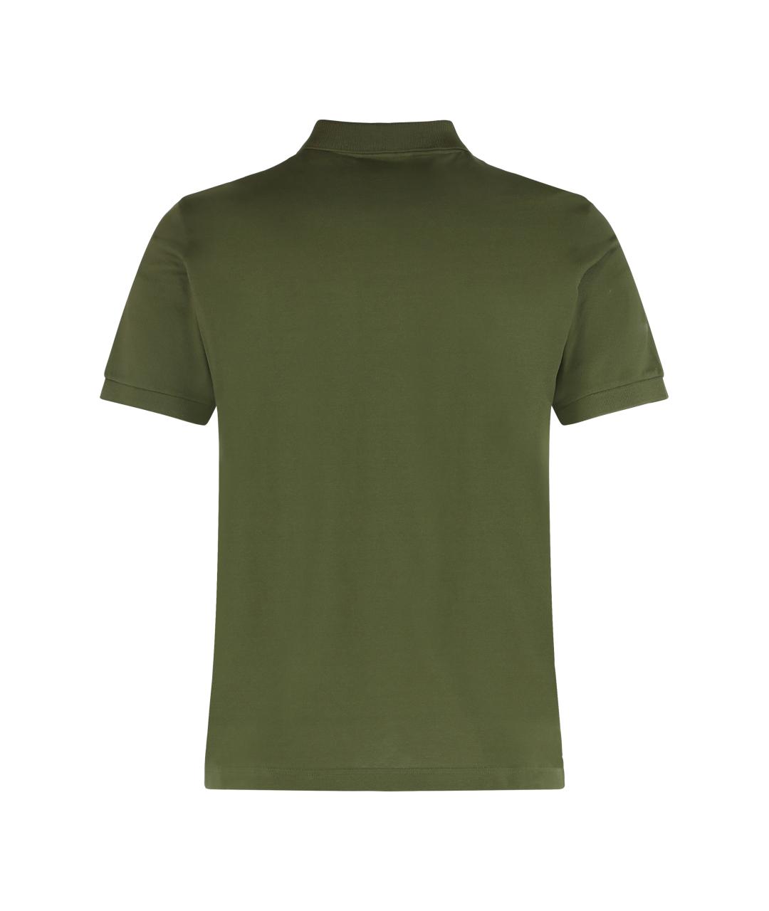 PRADA Зеленые хлопковое поло с коротким рукавом, фото 2