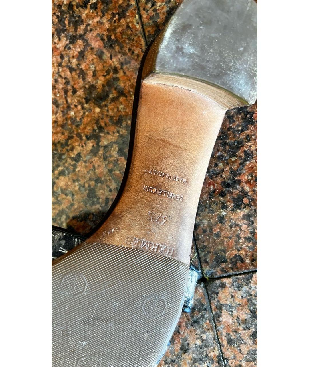 HERMES Мульти текстильные мюли, фото 3