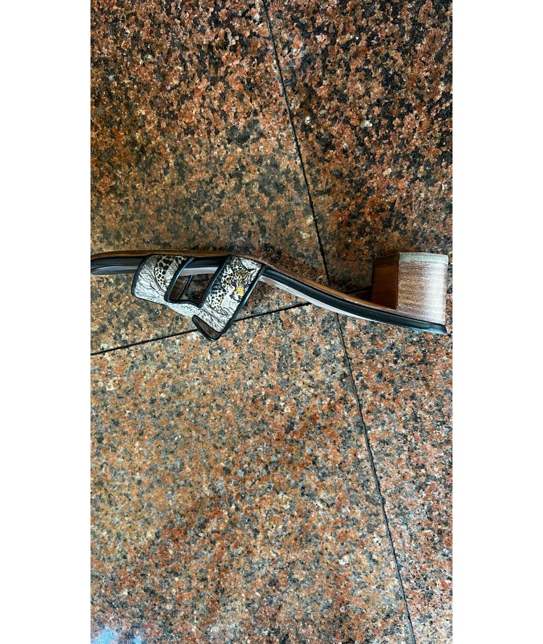 HERMES Мульти текстильные мюли, фото 5