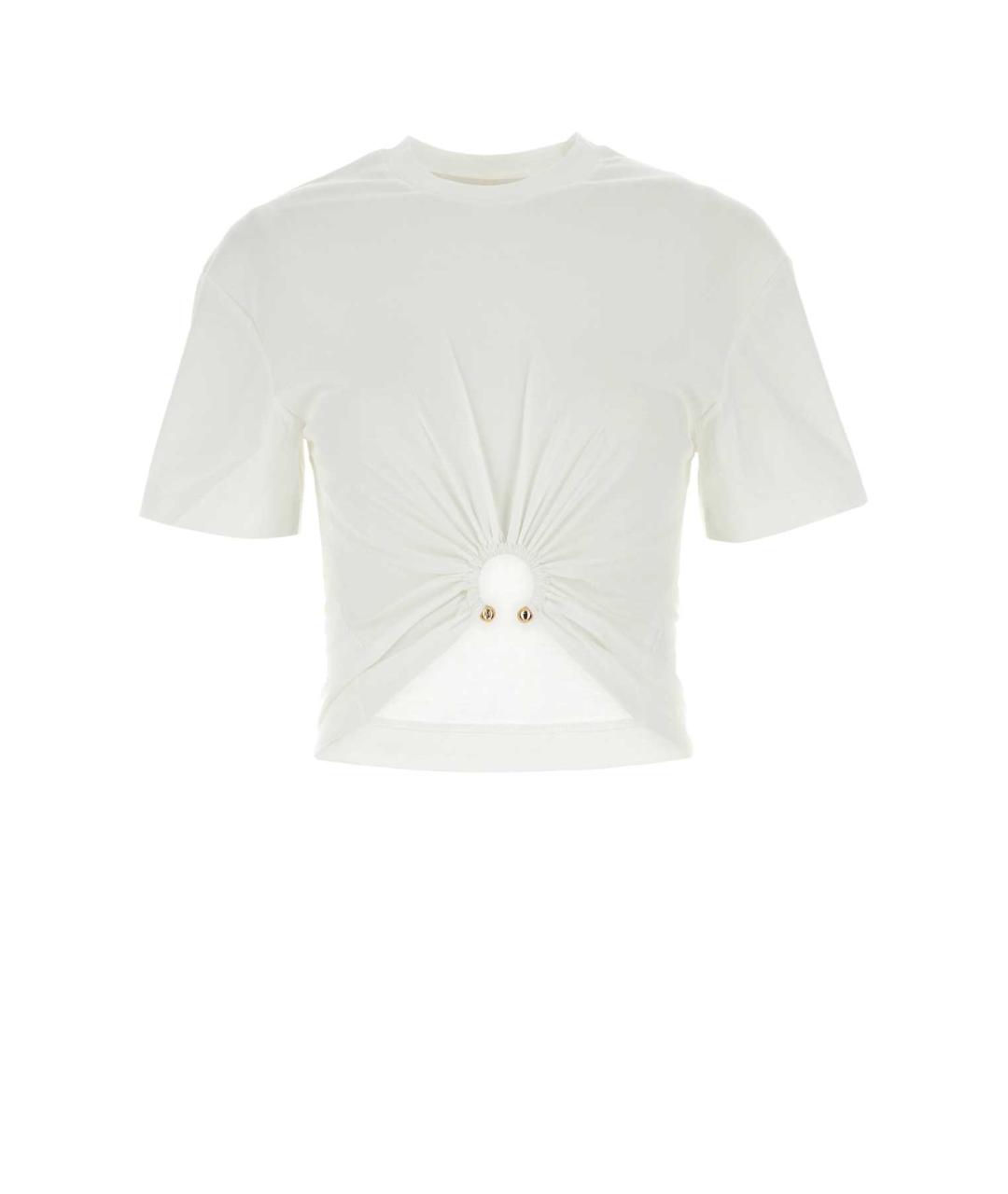 PACO RABANNE Белая хлопковая футболка, фото 1