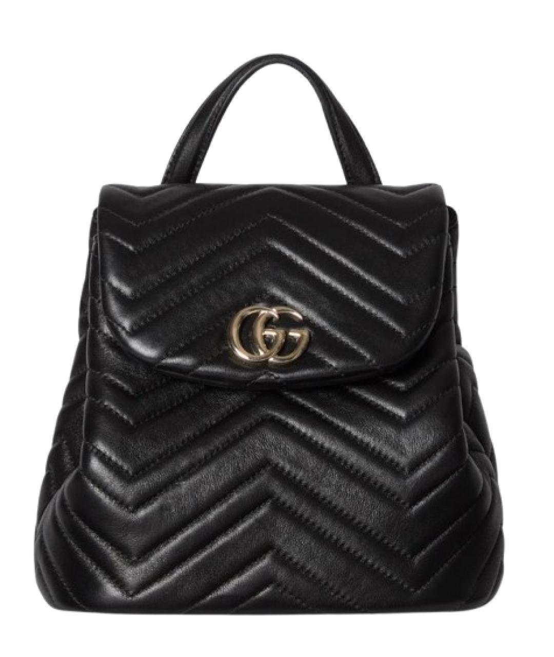 GUCCI Черный кожаный рюкзак, фото 1