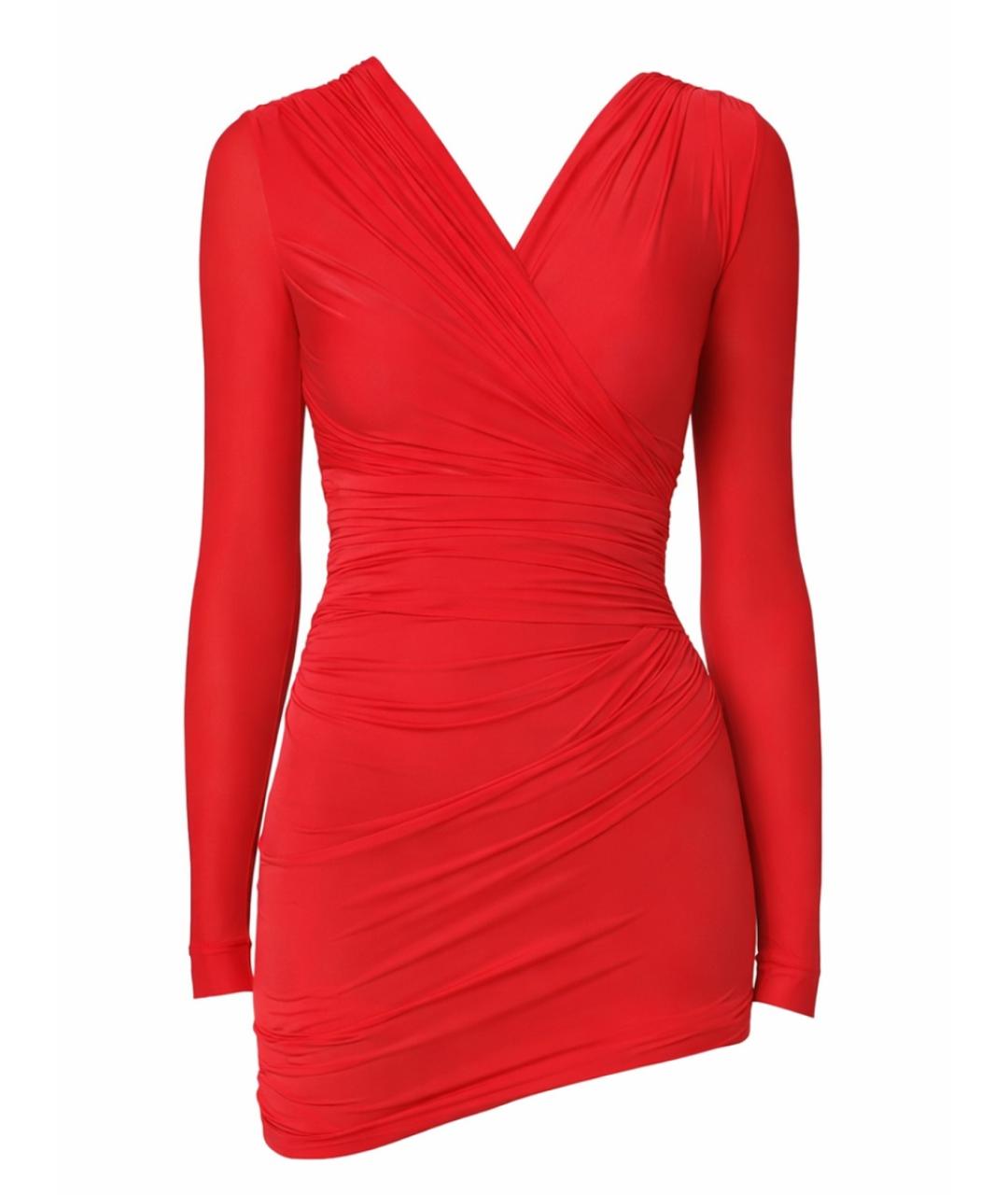 BALENCIAGA Красное полиэстеровое повседневное платье, фото 1