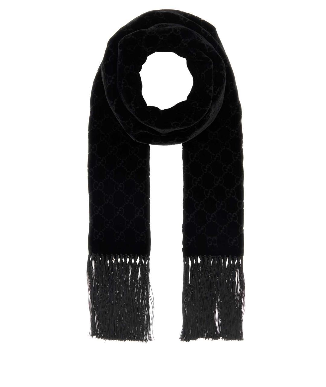 GUCCI Черный шарф, фото 3