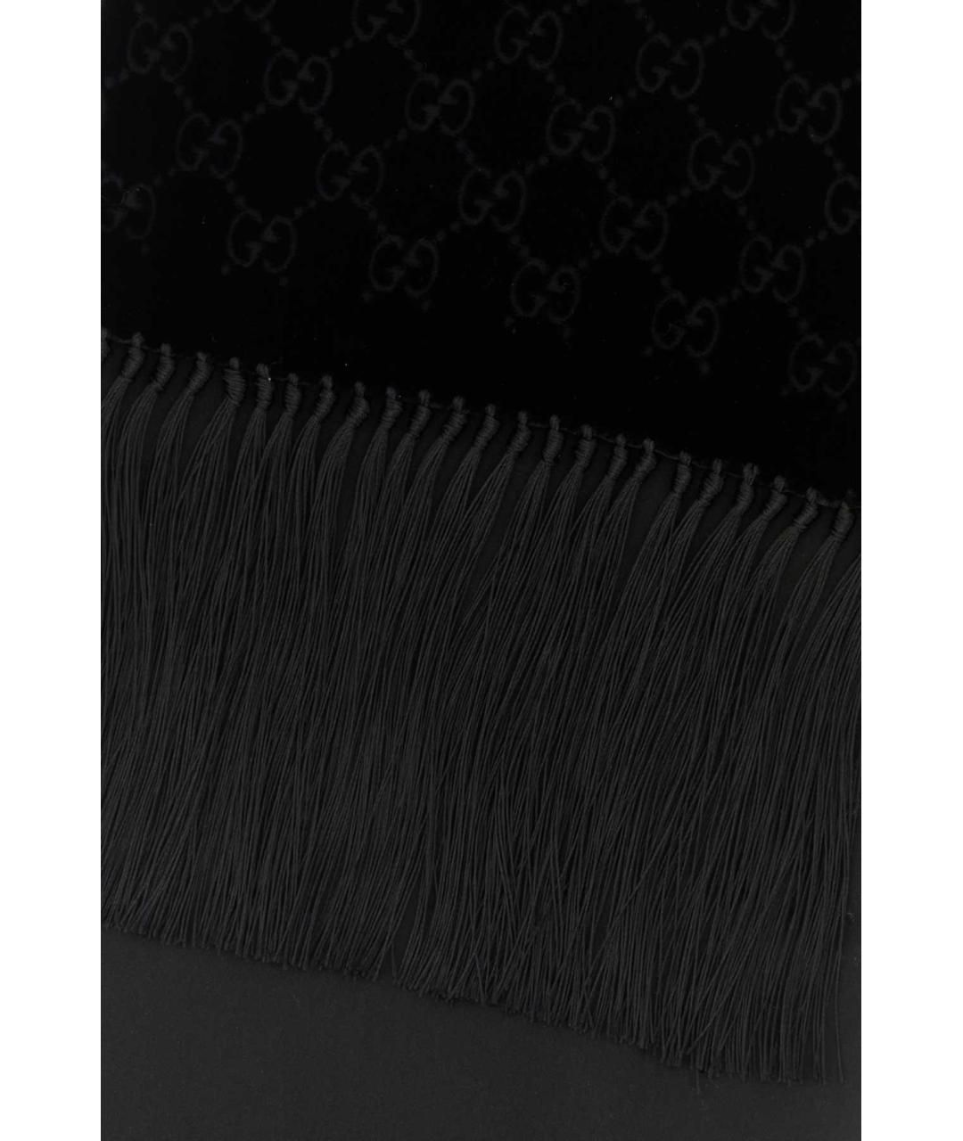 GUCCI Черный шарф, фото 2