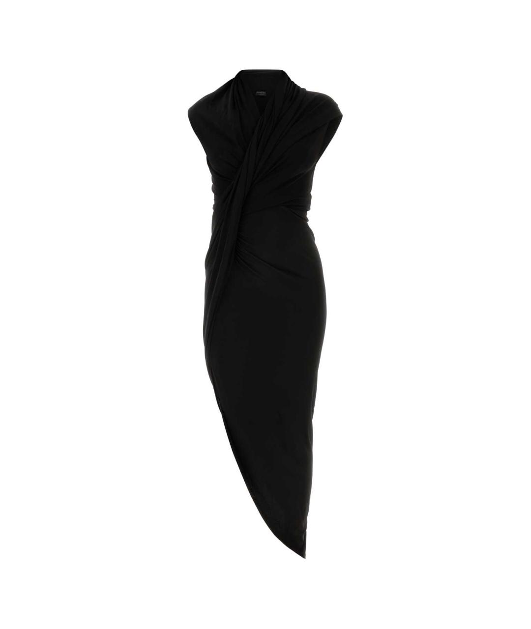 BALENCIAGA Черное вискозное повседневное платье, фото 1