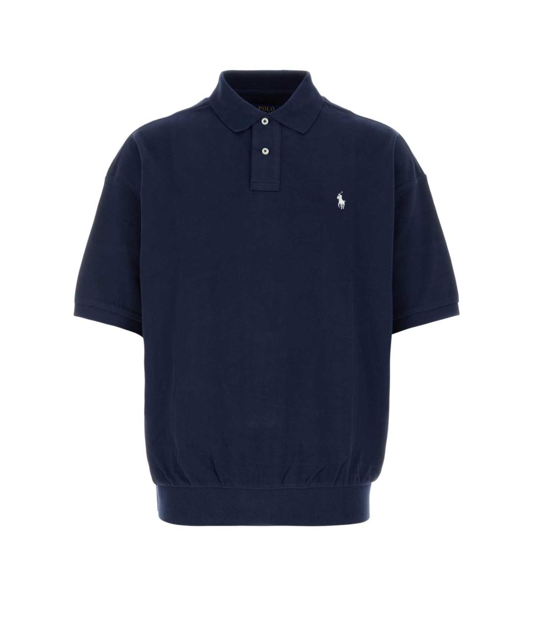 POLO RALPH LAUREN Синее хлопковое поло с коротким рукавом, фото 1