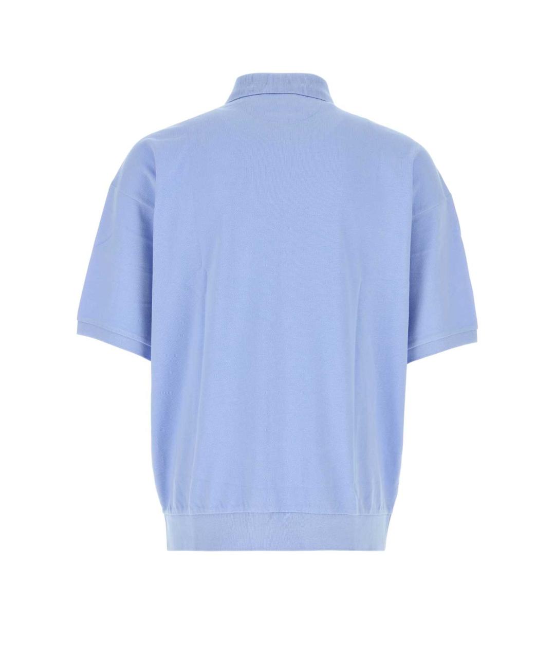 POLO RALPH LAUREN Голубое хлопковое поло с коротким рукавом, фото 2