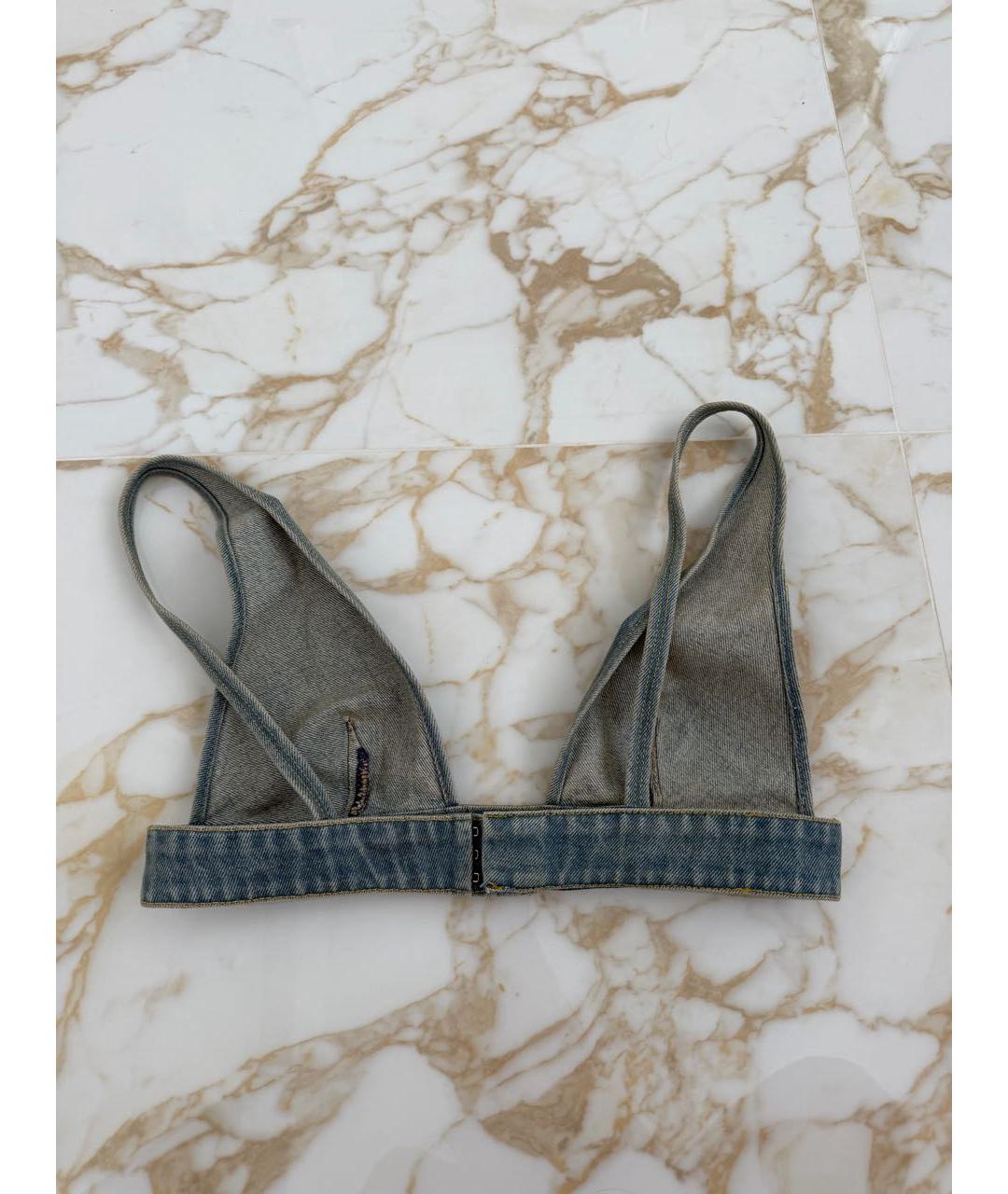 PRADA Голубая деним майка, фото 3