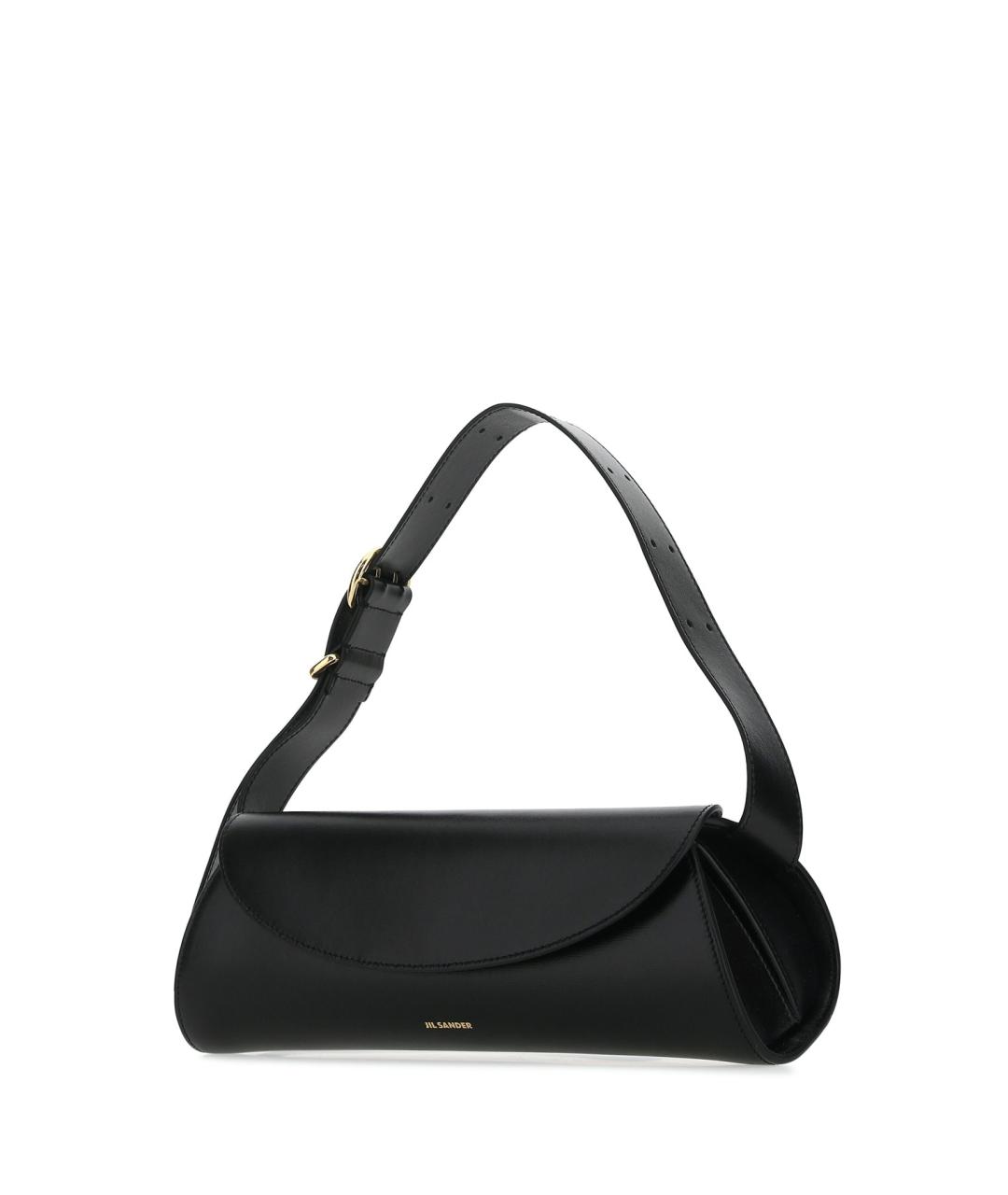 JIL SANDER Черная кожаная сумка с короткими ручками, фото 2
