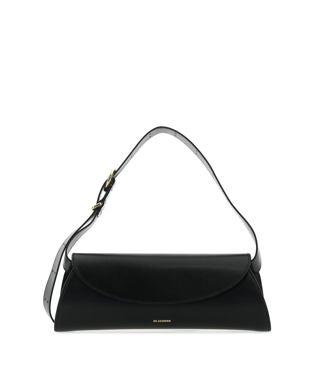 JIL SANDER Черная кожаная сумка с короткими ручками, фото 1