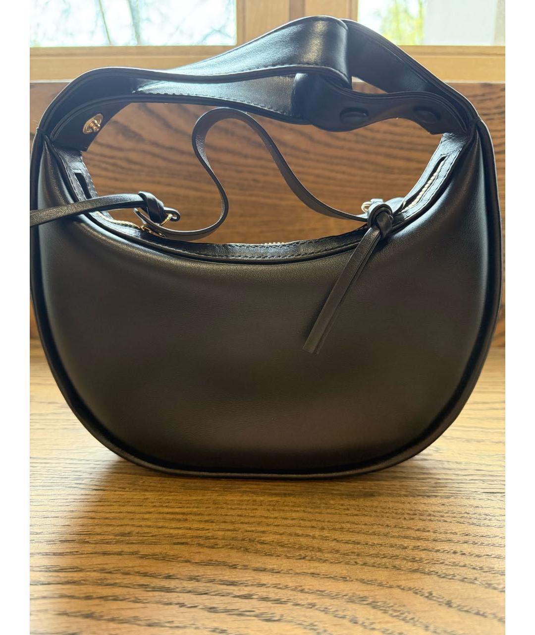 NEOUS Черная кожаная сумка с короткими ручками, фото 3