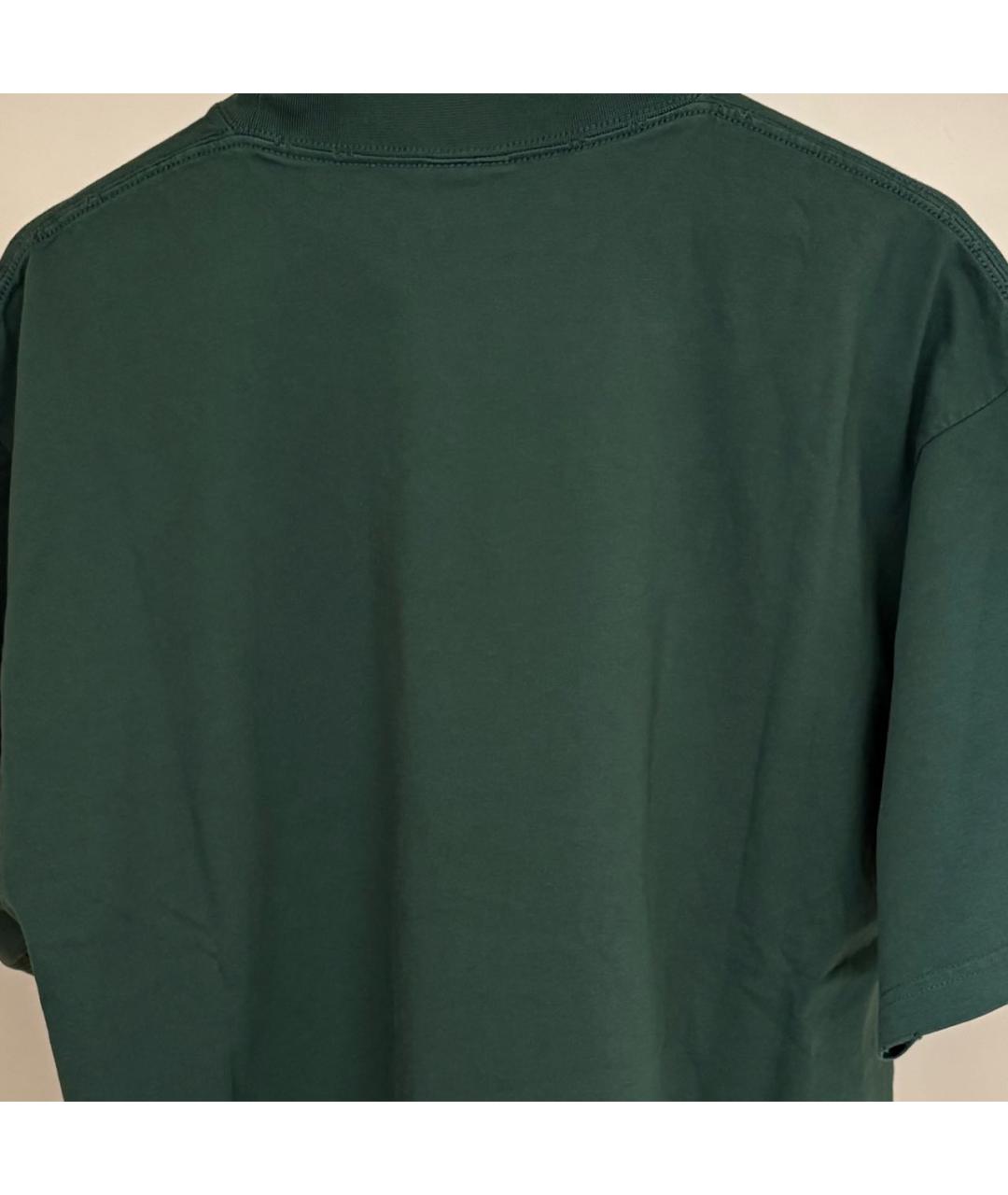 BALENCIAGA Хаки хлопковая футболка, фото 4
