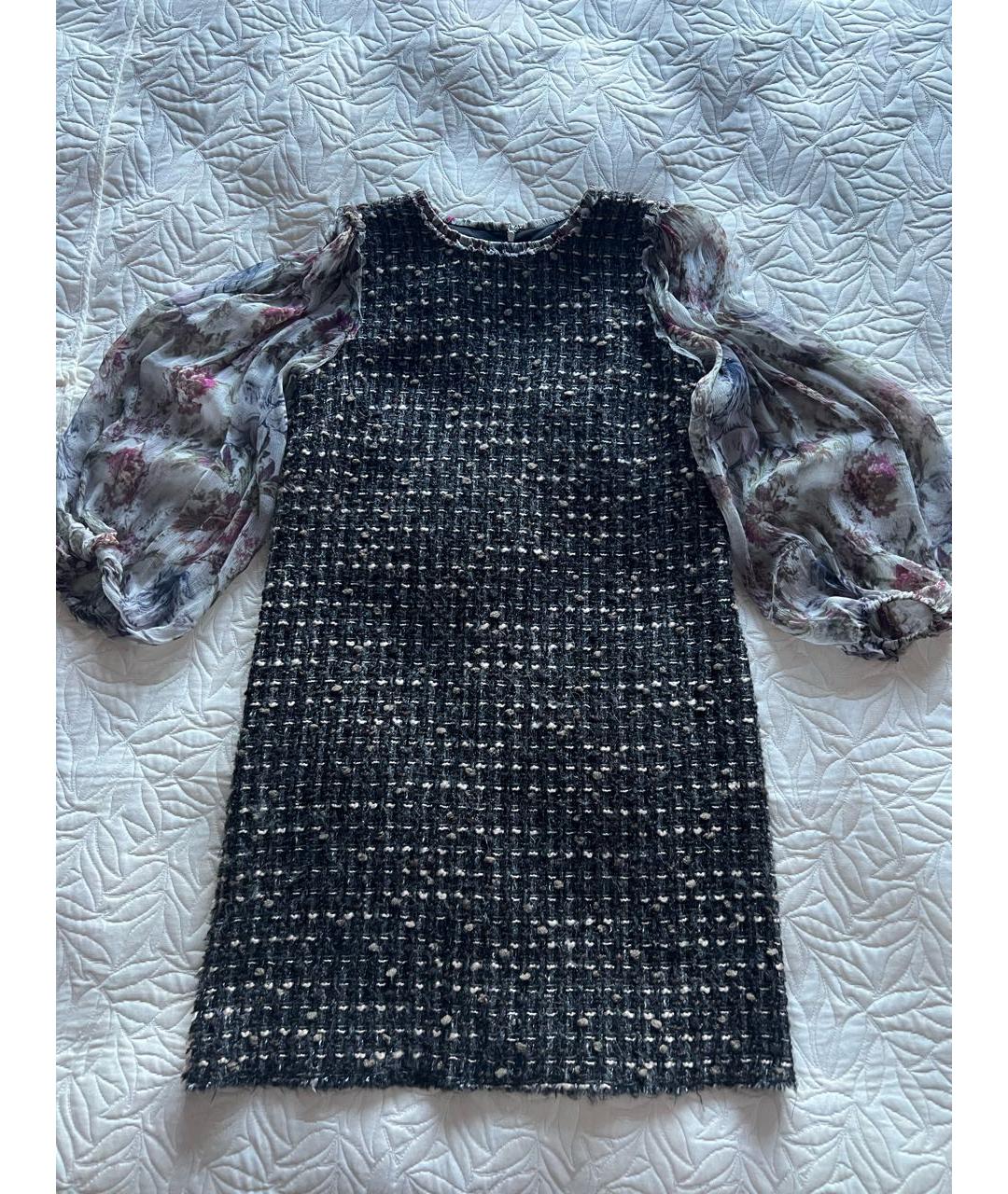 DOLCE&GABBANA Мульти шелковое повседневное платье, фото 7