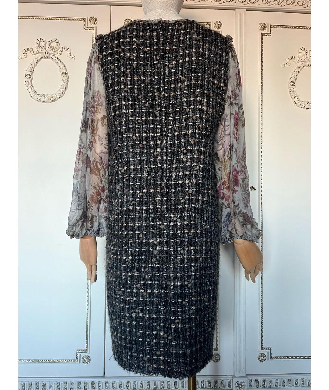 DOLCE&GABBANA Мульти шелковое повседневное платье, фото 5